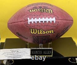 MARCUS ALLEN Auto Signed Wilson NFL Football Raiders COA With Display Case