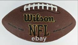 MEL RENFRO Signed HOF 96 Wilson NFL Football (Schwartz Sports COA) WithDisplay