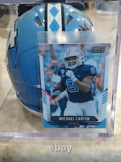 MICHAEL CARTER Signed North Carolina Tar Heels Speed Mini Helmet (Beckett COA)