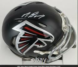 MIKE DAVIS Signed Atlanta Falcons Speed Mini Helmet (JSA Witness COA) WithDisplay