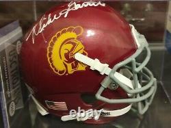 MIKE GARRETT Signed USC Trojans Mini Helmet (PSADNA ITP COA) WithDisplay Case