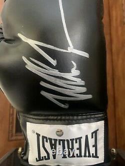MIKE TYSON Signed Auto Black Everlast Boxing Glove With Display Case Steiner COA