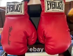 MUHAMMAD ALI, Autographed Orig. Everlast BOXING GLOVES, with COA & DISPLAY CASE