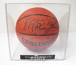 Magic Johnson Signed Autographed Basketball in Display Case with Certificate COA