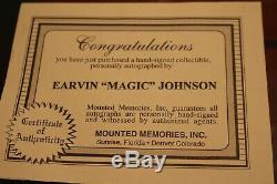 Magic Johnson Signed Full Size Basketball COA with display case