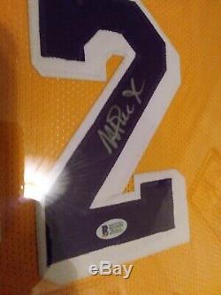 Magic Johnson Signed Jersey With COA And Display Case