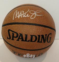 Magic johnson autographed basketball W COA, Display Case and Name Plate