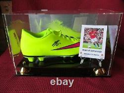 Manchester United Marcus Rashford Hand Signed Boot & Display Case Coa
