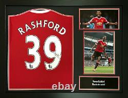 Manchester United Marcus Rashford Hand Signed Boot & Display Case Coa