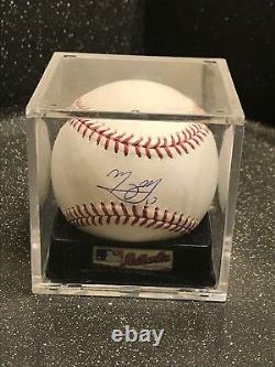 Manny Machado Autographed OML Baseball with Display Case and PSA COA