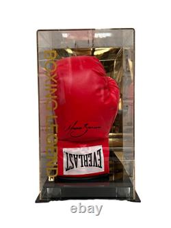 Marco Antonio Barrera Signed Red Everlast Boxing Glove In a Display Case COA