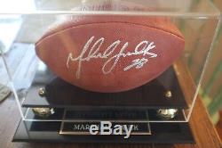 Marshall Faulk Colts Rams Authentic Signed NFL Football with COA & Display Case
