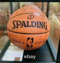 Michael Jordan AUTOGRAPHED Official NBA Basketball with UDS COA and Display Case