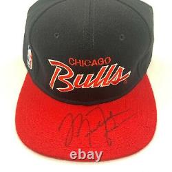 Michael Jordan Autographed Chicago Bulls Hat with COA and display case