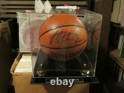 Michael Jordan Signed/Autographed Basketball with COA In Glass Display Case