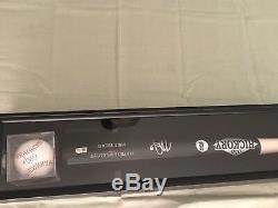 Mike Trout Autographed Ball And Bat with MLB COA In Black Wooden Display Case