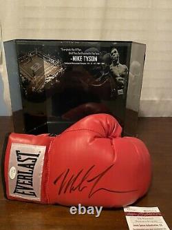 Mike Tyson Autograph Everlast Glove With Display Case Heavyweight Champ JSA COA