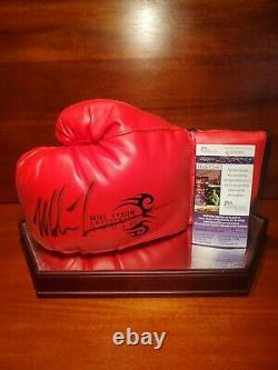 Mike Tyson Autographed Boxing Glove With COA. Display Case Included