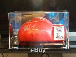 Mike Tyson Autographed Everlast LH Boxing Glove JSA COA In Display Case