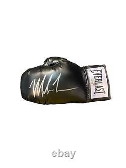 Mike Tyson Hand Signed Black Everlast Boxing Glove In A Display Case COA