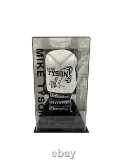 Mike Tyson Hand Signed Branded Boxing Glove In a Display Case COA