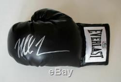 Mike Tyson Hand Signed Everlast Boxing Glove in display case with COA auto HOF