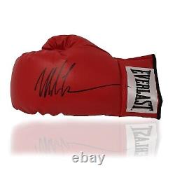 Mike Tyson Hand Signed Red Everlast Boxing Glove In A Display Case COA