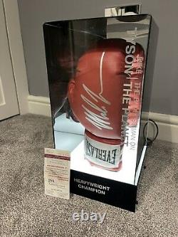 Mike Tyson Signed Autograph Boxing Glive & Custom Display Case JSA COA