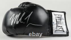 Mike Tyson Signed Autographed Black Boxing Glove With Custom Display Case + COA