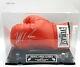 Mike Tyson Signed Autographed Boxing Glove With Custom Display Case Silver + Coa