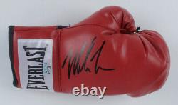 Mike Tyson Signed Autographed Boxing Glove With Custom Silver Display Case + COA