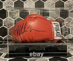 Mike Tyson Signed Autographed Everlast Boxing Glove JSA COA In Display Case