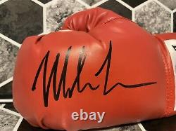 Mike Tyson Signed Autographed Everlast Boxing Glove WIT JSA COA In Display Case