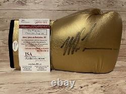 Mike Tyson Signed Autographed Title (Gold) Boxing Glove JSA COA IN DISPLAY CASE