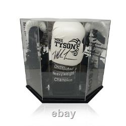 Mike Tyson Signed Boxing Glove World Champion in Diamond Shape Display Case COA