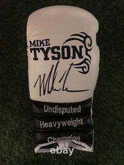 Mike Tyson Signed Boxing Glove World Champion in Diamond Shape Display Case COA