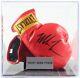 Mike Tyson Signed Everlast Boxing Glove Set And Display Case Jsa & Tyson Coa