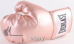 Mike Tyson Signed Everlast Rose Gold Boxing Glove With Display Case (PSA COA)