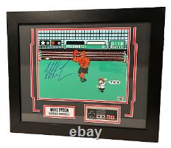 Mike Tyson Signed Punch Out Autograph Photo Display Nintendo Controller BAS COA