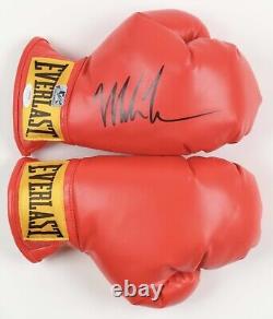 Mike Tyson signed glove. Pair In Display Case With Hand Wrap. COA- JSA