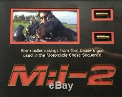 Mission Impossible 2 9mm Bullet Casings From Tom Cruise's Gun' Display+COAs