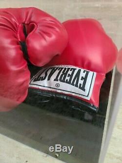 Muhammad Ali Signed Autographed Everlast Boxing Gloves withCOA & display case