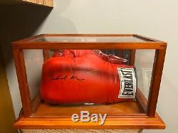 Muhammad Ali autographed Everlast boxing glove with display case & COA