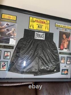 Muhammad Alli, Joe Frazier Autographed Display, COA, Professionally Reframed