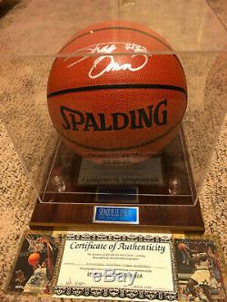 NBA Superstar Shaquille ONeal Autographed Basketball plus Display case COA