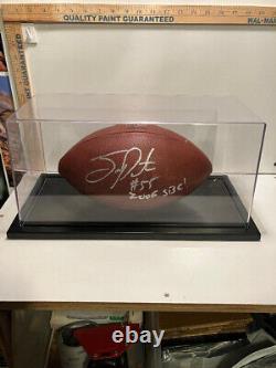 NFL PITTSBURGH STEELERS JOEY PORTER SR SIGNED FOOTBALL with COA and DISPLAY CASE