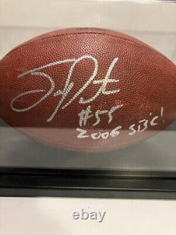 NFL PITTSBURGH STEELERS JOEY PORTER SR SIGNED FOOTBALL with COA and DISPLAY CASE