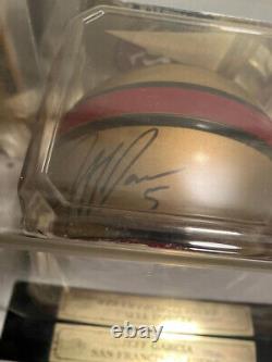 NFL SAN FRANCISCO 49ers JEFF GARCIA SIGNED MINI HELMET with DISPLAY CASE & COA