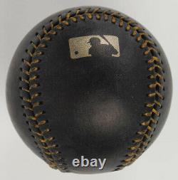 NOLAN RYAN Signed OML Black Leather Baseball In Display Case Autographed PSA COA