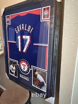 Nathan Eovaldi Authentic Autograph Framed Jersey COA Texas Rangers